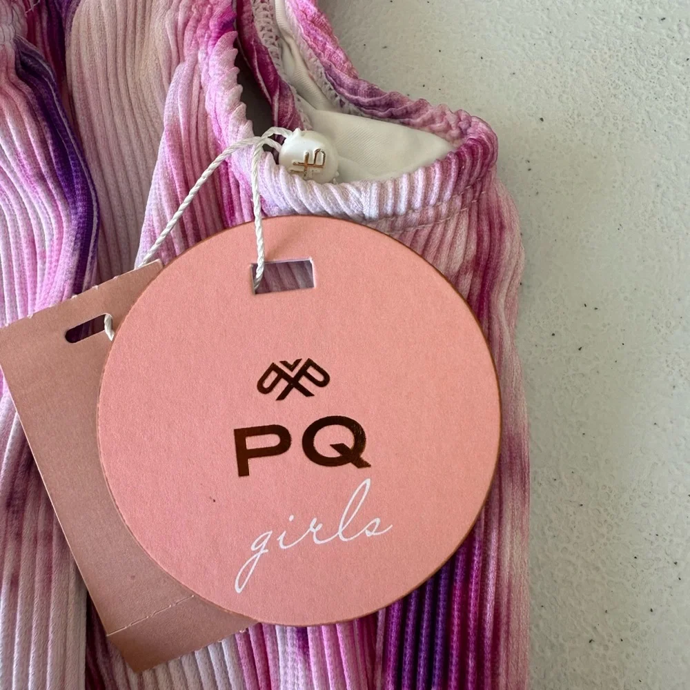 PQ Girls Size 8 Swim Spell Scoop One Piece Pink NWT MSRP $76